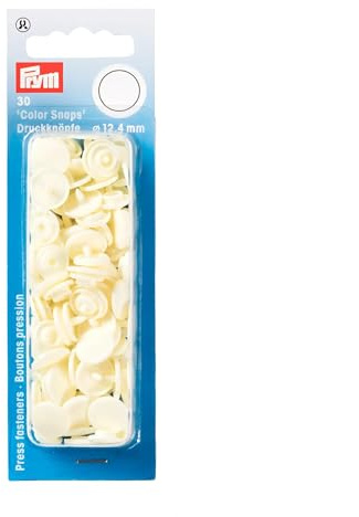 Prym 393122 Nähfrei Druckknopf Color Snaps rund 12,4 mm perle, Kunststoff, 12.4 mm cm