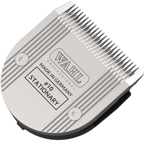 Wahl Professional Animal #10 Nicht verstellbare Klinge für Wahl's Arco, Bravura, Chromado, Creativa, Figura, und Motion 5-in-1 Haustier-, Hunde- und Pferdeschneidemaschinen (#41873-7230), Silber