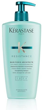 Kérastase, Résistance Force Architecte, Shampoo Riparatore Bain, Per Capelli Danneggiati, 500 ml