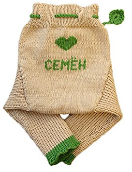 Pañal de lana merino personalizada para bebé pañal de lana soaker longies (L, Beige-Verde)