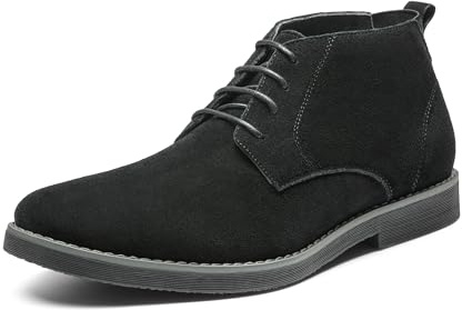 Bruno Marc Men's Chukka Suede Leather Chukka Desert Oxford Ankle Boots Size 13 Black