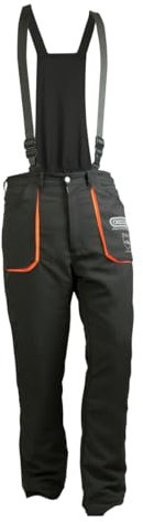 Oregon Yukon Pantaloni con Pettorina e Bretelle Protettivi, Indossabili durante l'utilizzo della Motosega, Taglia S - Protezione di tipo A
