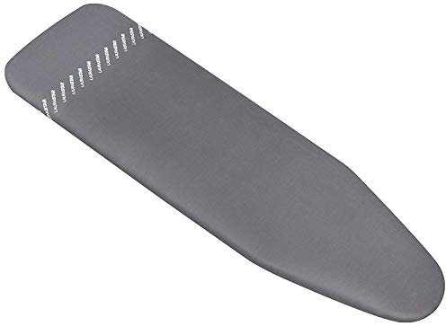 Laurastar Universalcover Dark Grey, Universal Ironing Board Cover, 131cm x 55cm, 100% Cotton, Folding Lines, Practical Clip, Adjustable, High-Comfort Thickness, Machine Washable, Unique Design