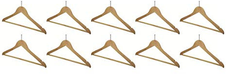 Hotel - Holzkleiderbügel natur 10 Stück