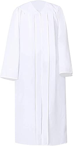 GraduationMall Toge Diplome Adulte Universitaire Tenue Graduation Robe Remise De Diplome Homme Femme Choir Robe Baptême Blanc