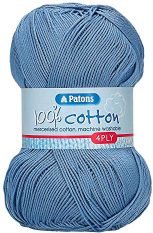 Patons Strickgarn, Baumwolle, baumwolle, denim, Einheitsgröße