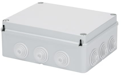 Gewiss BOÎTE de DÉRIVATION avec COUVERCLE BAS À VIS - IP55 - DIMENSIONS INTERNES 240X190X90 - PAROIS avec PASSE-FILS À GRADINS À ENTRÉE DIRECTE