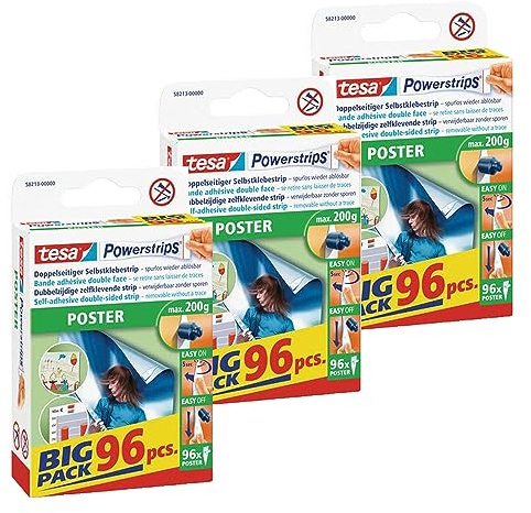 tesa Powerstrips POSTER, Haltekraft max. 0, 2 kg