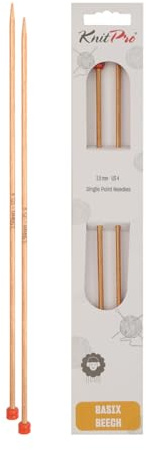 KnitPro Basix Bok enkelspetsiga nålar 25 cm (10 tum) | 3,50 mm
