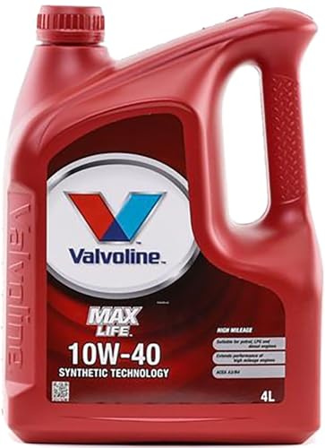 Valvoline Motoröl 10W-40 MaxLife Teilsynthetiköl Motor Öl ACEA A3/B4 API SN API CF 4L Kompatibel mit VW Golf 7 Schrägheck 5G1, BQ1, BE1, BE2 Golf 4 Schrägheck 1J1 Golf 6 5K1 Golf 5 Schrägheck 1K1
