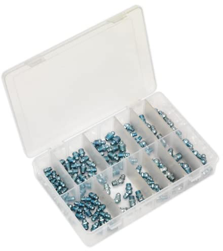 SEALEY ab008gn Metrisches Fett Nippel Set – Weiß/Blau/Schwarz (sortiert, marmoriert, SB)