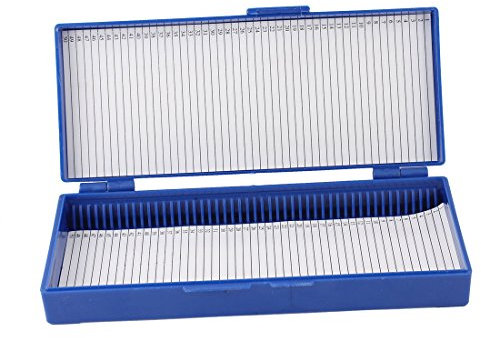 sourcing map 50-Platz-Mikroslide-Objektträger-Mikroskopbox aus Kunststoff in Königsblau