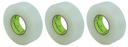 RENFREW PRO 3 Roll Pack of Polyflex Clear Hockey / Soccer Shin Pad and Sock Tape, 24MM x 30M