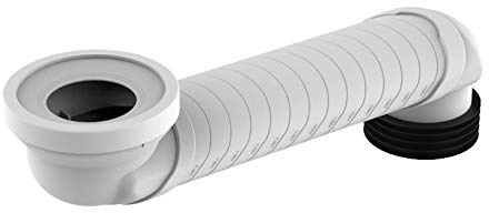 SANIT WC Versprungbogen (Versprung von minimal 60 mm – max. 350 mm, mind. 6 Spülung erforderlich, passend für WC Anschlüsse DN 90 und DN 100) 58.111.00..0000