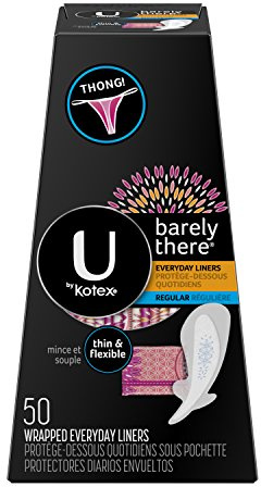 U by Kotex Barely There Thong Pantiliners 50 ea (Pack of 2)
