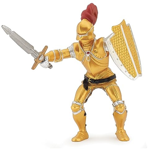 Papo - Realistische Goldritter in Rüstung-Figur - 3 Jahre + - Kollektion Fantastisch & Mittelalterlich - Kreativspiel Ritter - Geschenkidee Spielzeug für Mädchen und Jungen