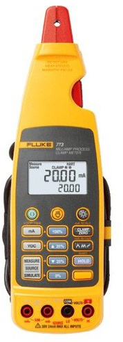 Fluke 773CAL Advanced Milliamp Process Clamp-Meter, 100mA DC, 0.01mA Resolution, Conductors to 4.5 mm, Voltage Measurement with a NIST-Traceable Calibration Certificate with Data