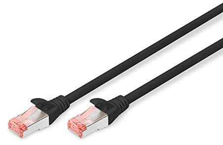 Digitus LAN Cable Cat 6-7m - RJ45 Network Cable - S/FTP Shielded - Compatible with Cat6A & Cat7 - Black