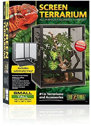 Exo Terra Screen Terrarium, Terrarium aus Aluminium Gaze, 45 x 45 x 60cm