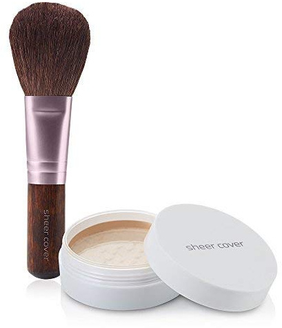 Sheer Cover SHEERCOVER - Base de maquillaje mineral Latte mediana (4 g)