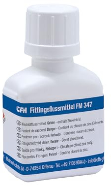 CFH Flussante FM 347-20 g, flusso di saldatura morbido per tubi in rame, tipo di flusso 3114, solubile in acqua, per installazione in acqua fredda e calda, buone proprietà bagnanti, stabile alla