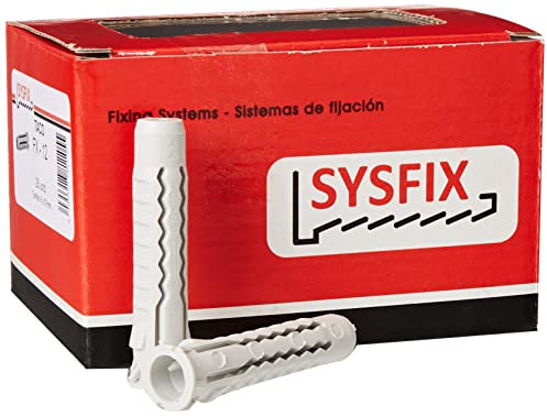 Sysfix 2171200 - Confezione da 25 tasselli FX a nudo, per parete, in nylon, 12 x 6 mm
