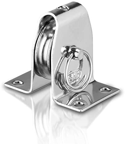 Sprenger Umlenkrolle Stehblock aus Edelstahl, für max. 6 mm Drahtseil I Seilrolle zum Anschrauben mit Befestigungslöcher, Umlenkblock stehend, 250 kg belastbar