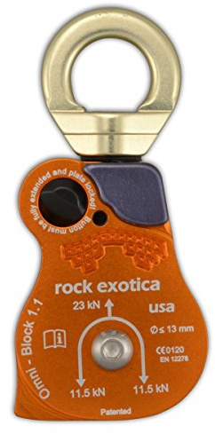Rock Exotica Omni-Block | Swivel Pulley - 23kN Rope Rigging Made in USA