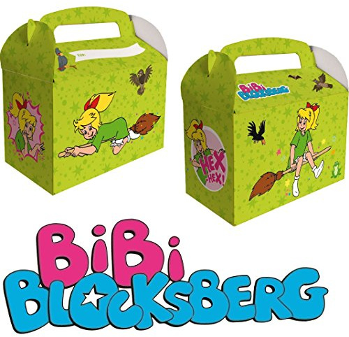Bibi Blocksberg 6 Geschenkboxen Kinderparty und Kindergeburtstag von DH-Konzept // Hexe Streiche Party Set Marita Florian Moni