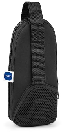 MAM Thermal Bag med isoleringslager, termoväska håller vätskor varma och kalla, isoleringsväska för många vanliga babyflaskor, svart