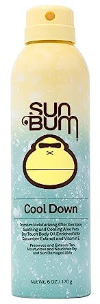 Sun Bum Cool Down Aloe Vera Spray - Vegan After Sun Care to Soothe and Hydrate Sunburn - 6 oz