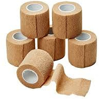 Cohesive Bandage, Tan 5cm x 4.5m Box of 6