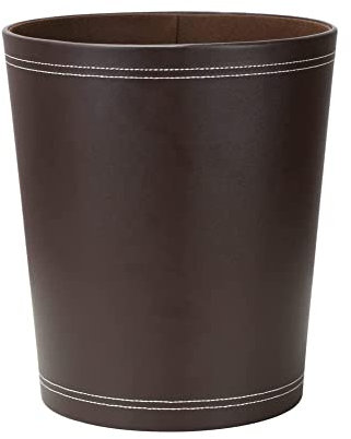 KINGFOM™ Classico Cestino per la Carta in Pelle, per Ufficio/Bagno/Cucina/Camera da Letto (Marrone)