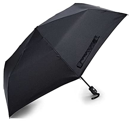 Samsonite Compact Auto Open/Close Umbrella, Black, One Size