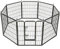 tectake Welpenauslauf 80 cm hoch, 8 Gitter, Welpenlaufstall, Freigehege, Tierlaufstall faltbar, Freilaufgehege, Hundelaufstall mit Tür, für Hunde, Katzen, Hasen, Meerschweinchen, Kleintiere - schwarz