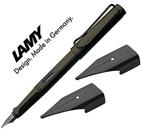 Lamy Füllhalter Safari umbra matt, Feder: F mit Ersatzfedern in mittel und fein (Mit Ersatzfedern in M und F, Umbra F )
