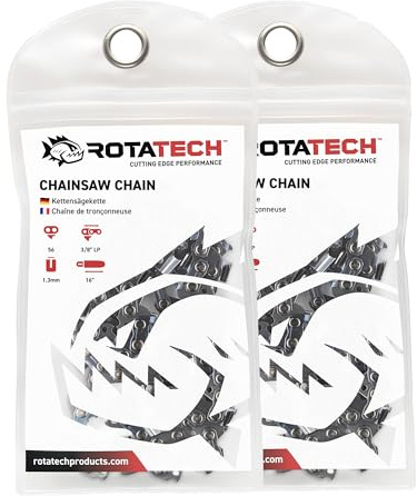 x2 (Two) Genuine Rotatech Replacement chain for Black and Decker 40cm / 16in chainsaw chain