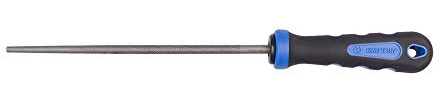 KING TONY 7530208G Limes Demi-Douces avec Manche Rondes 7 mm