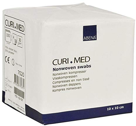Curi-Med - unsterile Mullkompressen - weiß - 10 x 10 cm - 100 Stück
