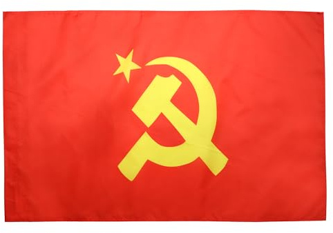 AZ FLAG Flagge Sowjetunion UDSSR zentraler Logo 150x90 cm Hohlsaum | Für innen und außen Kommunismus dekorative Flagge doppelte Nähte und verstärkte Kanten mit Masttunnel 100D Polyester