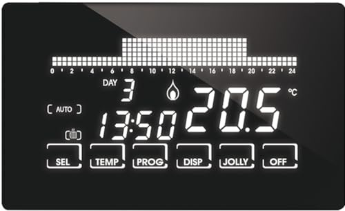 Fantini Cosmi CH193 Cronotermostato Touchscreen Retroilluminato, Nero