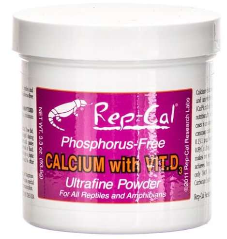 Rep-Cal SRP00200 Phosphorous-Free Calcium Ultrafine Powder Reptile/Amphibian Supplement with Vitamin D3