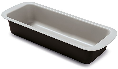 Guardini, Molde Plumcake 30x11 cm, Acero con Revestimiento Antiadherente, Negro y Plata, Made in Italy, Línea Silver Elegance