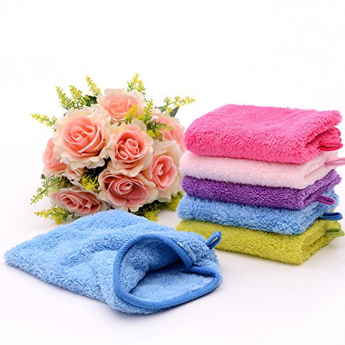 YSN Home Collection YSN102 - Hochwertige Waschhandschuhe - 16 x 22cm - 4 STÜCK Premium Qualität - Gemischte Farben - extra weich - 80% Polyester 20% Polyamid