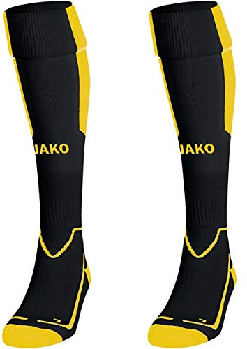 JAKO Unisex Stutzenstrumpf Lazio, Schwarz/Citro, 31-34