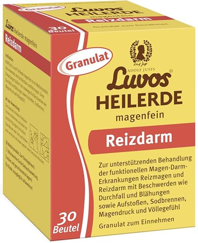 Luvos Heilerde magenfein Granulat - Naturheilmittel gegen Reizdarm & Reizmagen - Bei Symptomen wie Durchfall, Blähungen, Aufstoßen, Sodbrennen, Magendruck - 30 Beutel
