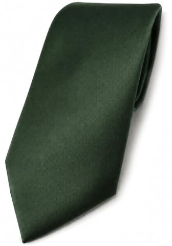 TigerTie Herren Satin-Krawatte einfarbig, 150x8 cm, für Business, Hochzeit und Feier