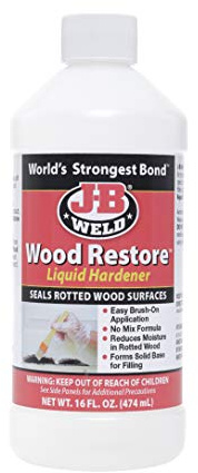 J-B Weld 40001 Wood Restore Liquid Hardener - 16 oz., Original Version