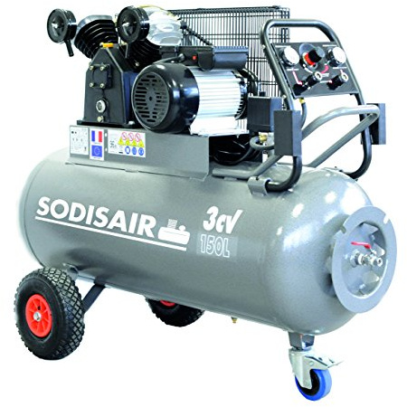 Compresseur professionnel en V sur roue 200 litres 230 Volts