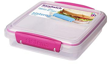 Sistema To Go Sandwich Box, Pink, 450 ml